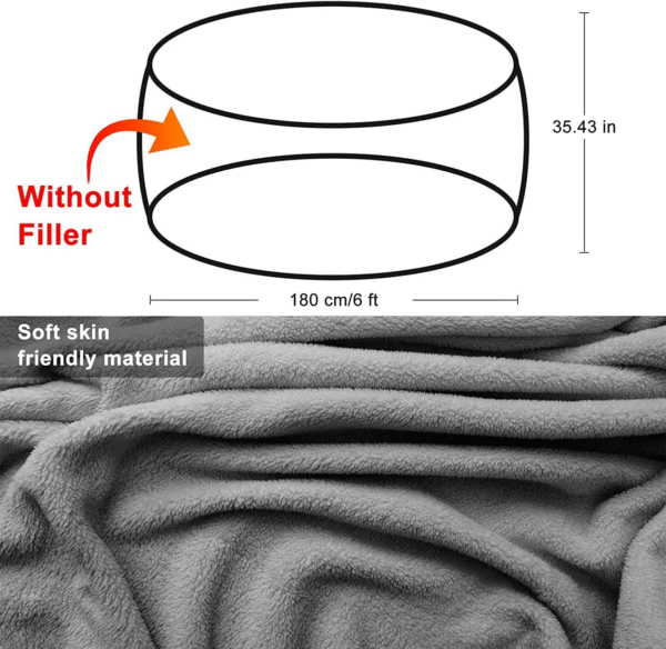 Bean Bag Cover 5ft Black - Image 3