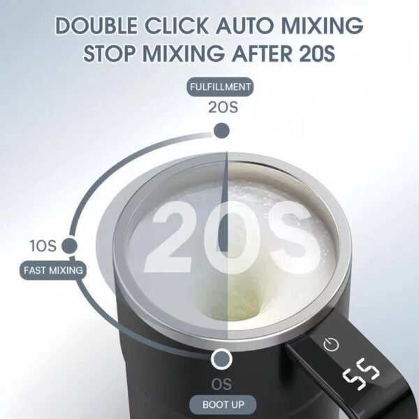 380ml Self-Stirring Mug with Intelligent Temperature Display - Image 2
